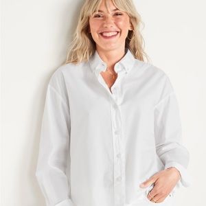 Long sleeved cropped boyfriend shirt